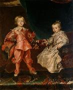 Frans Luycx Portrait of Ferdinand IV with his sister Maria Anna oil painting reproduction